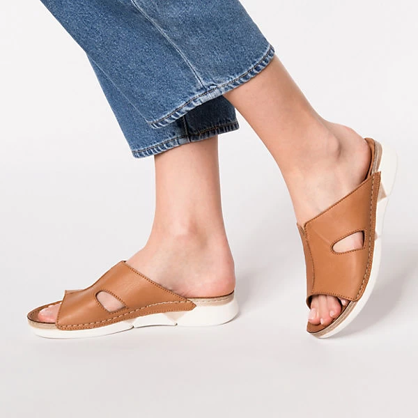 Andrea Conti Pantoletten - Cognac 3 Andrea Conti Pantoletten - Cognac – Bild 2