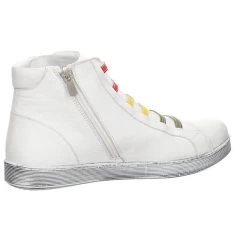 Andrea Conti Damen Schnürhalbschuhe Schnürschuh Freizeit Sport Schuhe Glattleder Uni Schnürschuhe - Weiß -Andrea Conti 24298356 08