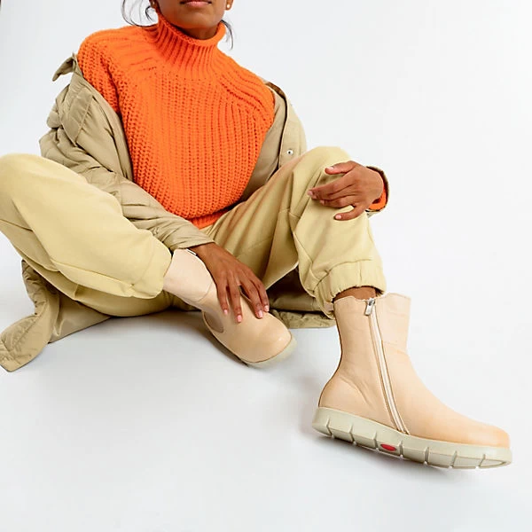 Andrea Conti Chelsea Boots - Creme 4 Andrea Conti Chelsea Boots - Creme – Bild 2