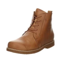 Andrea Conti Damen Stiefeletten Schuhe Boots Elegant Freizeit Glattleder Uni Schnürstiefeletten - Braun