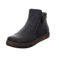 Andrea Conti Damen Stiefeletten Schuhe Boots Elegant Freizeit Glattleder Uni Klassische Stiefeletten - Schwarz