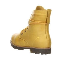 Andrea Conti Damen Stiefeletten Schuhe Schnürstiefelette Elegant Freizeit Glattleder Uni Schnürstiefeletten - Gelb -Andrea Conti 27036282 07