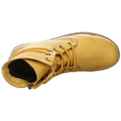 Andrea Conti Damen Stiefeletten Schuhe Schnürstiefelette Elegant Freizeit Glattleder Uni Schnürstiefeletten - Gelb -Andrea Conti 27036282 08