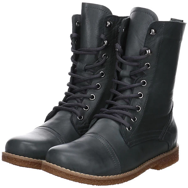 Andrea Conti Damen Stiefeletten Schuhe Boots Elegant Freizeit Glattleder Uni Schnürstiefeletten - Grau 12 Andrea Conti Damen Stiefeletten Schuhe Boots Elegant Freizeit Glattleder Uni Schnürstiefeletten - Grau – Bild 10