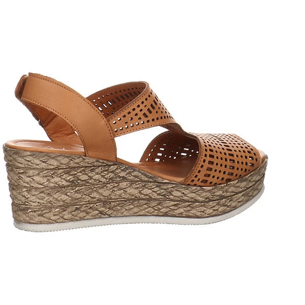 Andrea Conti Damen Sandalen Sandalette Fußbett Bequem Freizeit Glattleder Uni Klassische Sandalen - Cognac 7 Andrea Conti Damen Sandalen Sandalette Fußbett Bequem Freizeit Glattleder Uni Klassische Sandalen - Cognac – Bild 5