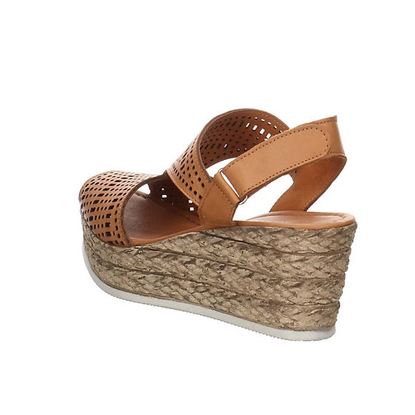Andrea Conti Damen Sandalen Sandalette Fußbett Bequem Freizeit Glattleder Uni Klassische Sandalen - Cognac 9 Andrea Conti Damen Sandalen Sandalette Fußbett Bequem Freizeit Glattleder Uni Klassische Sandalen - Cognac – Bild 7