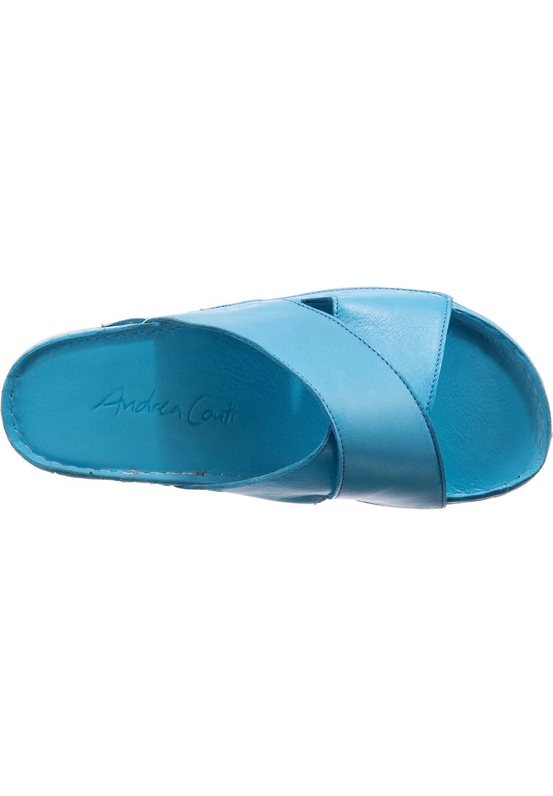 Andrea Conti KOMFORT - Pantolette Flach - Türkis 5 Andrea Conti KOMFORT - Pantolette Flach - Türkis – Bild 3