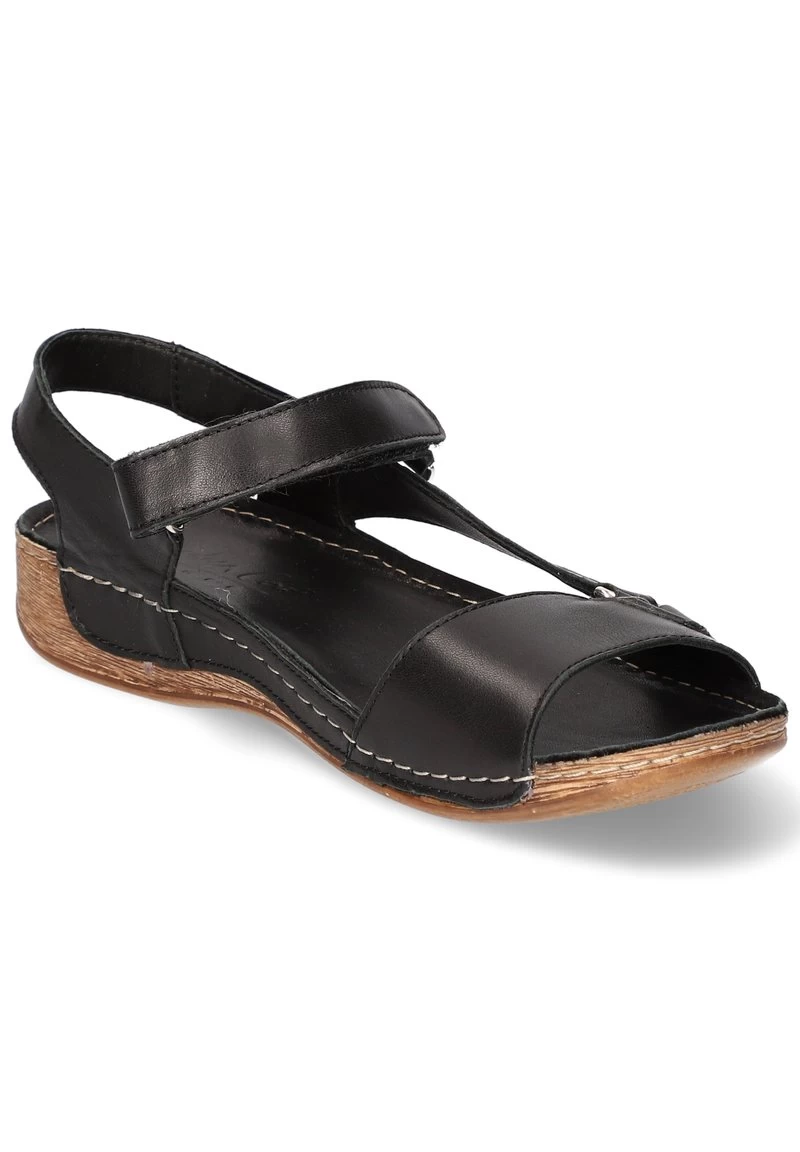 Andrea Conti Keilsandalette - Schwarz 4 Andrea Conti Keilsandalette - Schwarz – Bild 2