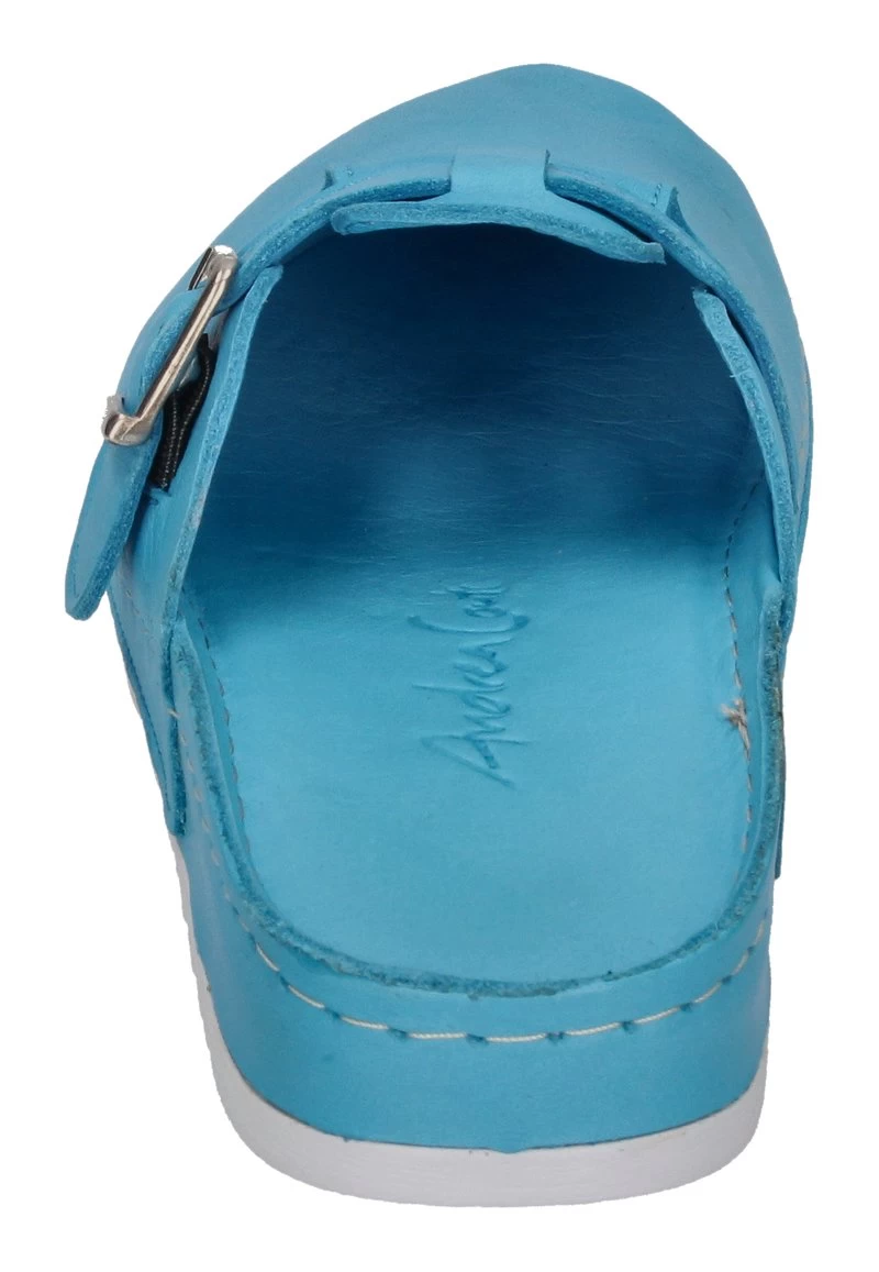 Andrea Conti Pantolette Flach - Türkis 5 Andrea Conti Pantolette Flach - Türkis – Bild 3