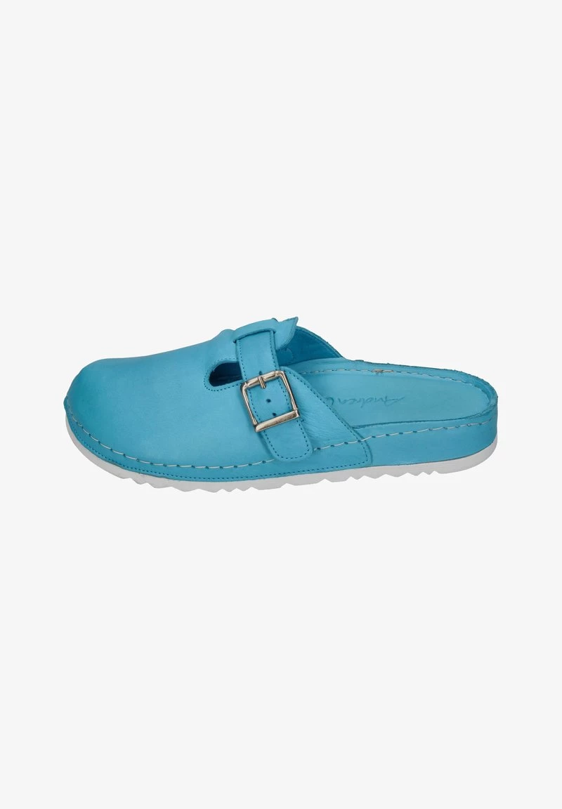 Andrea Conti Pantolette Flach - Türkis 3 Andrea Conti Pantolette Flach - Türkis