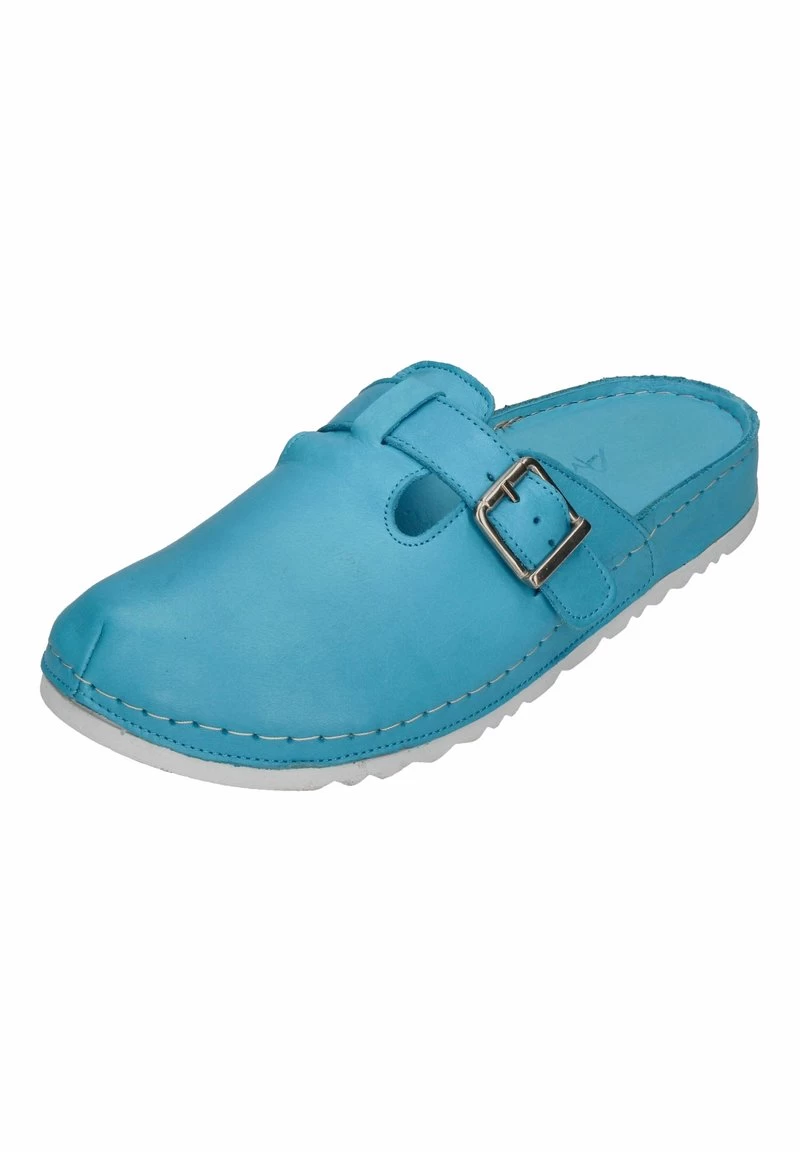 Andrea Conti Pantolette Flach - Türkis 4 Andrea Conti Pantolette Flach - Türkis – Bild 2
